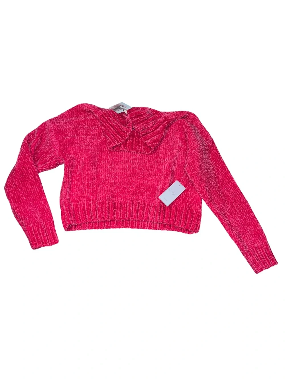 Jessica Simpson Girls Size 12 (XL) Sweater Hot Pink Chenille NWT